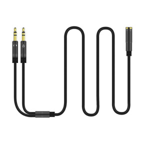 3.5mm Earphone & Microphone 2in1 Adapter for Computers (115cm)