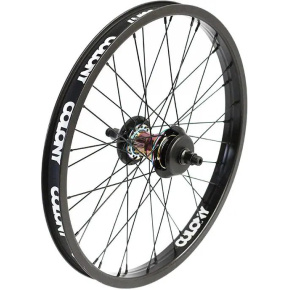 Colony Pintour 20" Male Freecoaster BMX Rear Wheel (Black/Rainbow|Left hand drive)