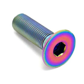 TLC Solid Titanium BMX Crank Spindle šroub (Rainbow)